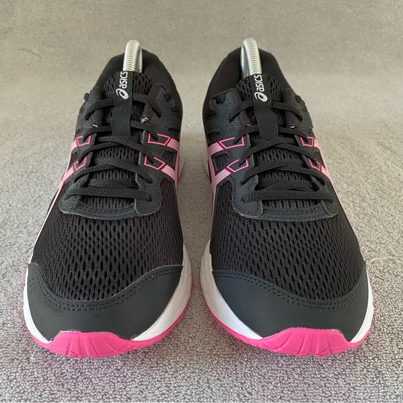 NEW Asics Womens 9.5 Gel Contend 6 Athletic Running Shoes 1012A571 Black Pink - Picture 3 of 8